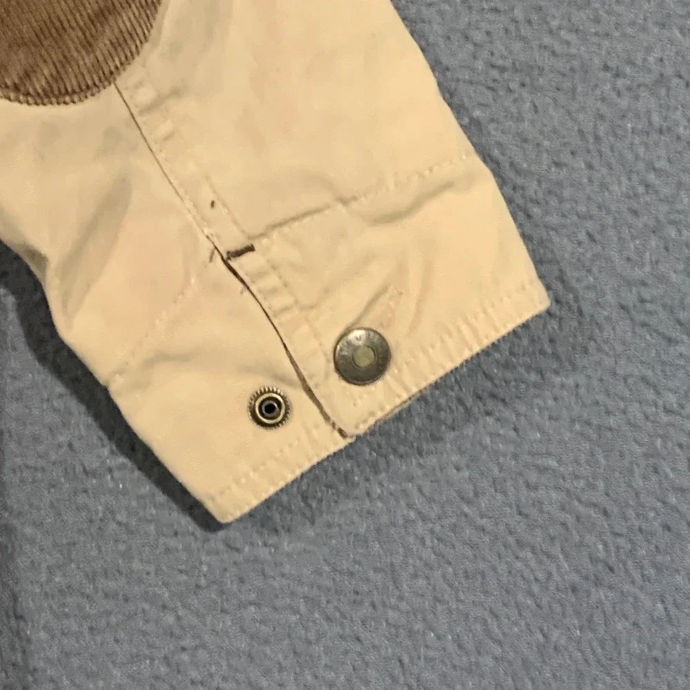 Authentic Graphite Kids Tan Field Jacket Corduroy Collar Barn Coat Size 3T